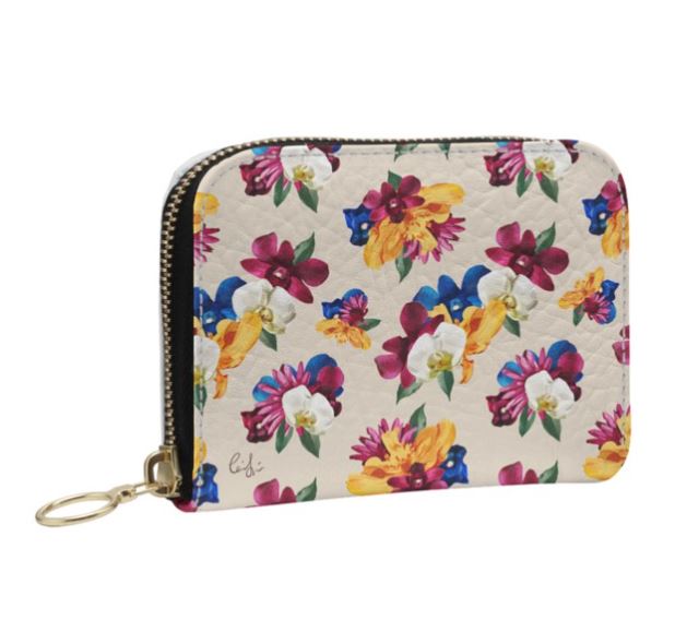 'Orquídea II' Mini Zip Top Wallet