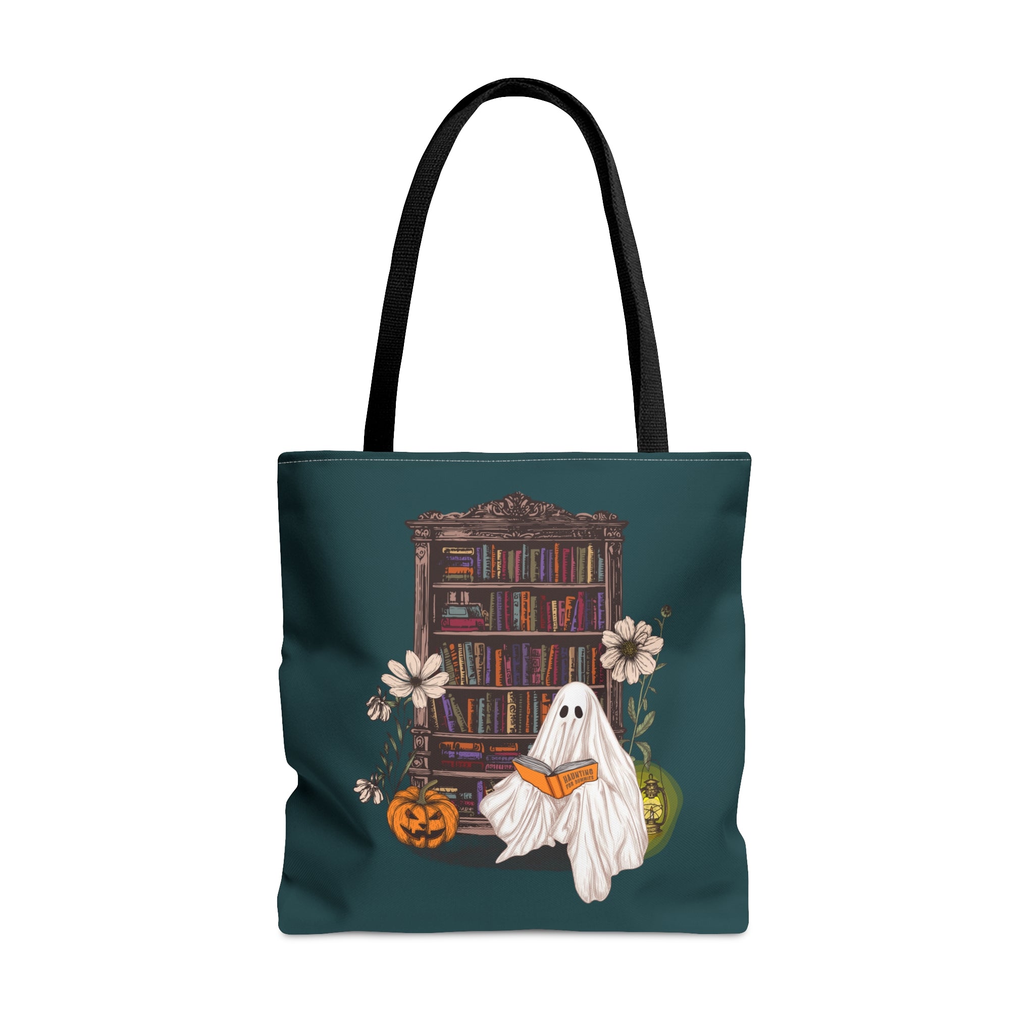 Haunting For Dummies: Ghost Reading A Book In A Haunted Library Vintage Illustrated Tote Bag