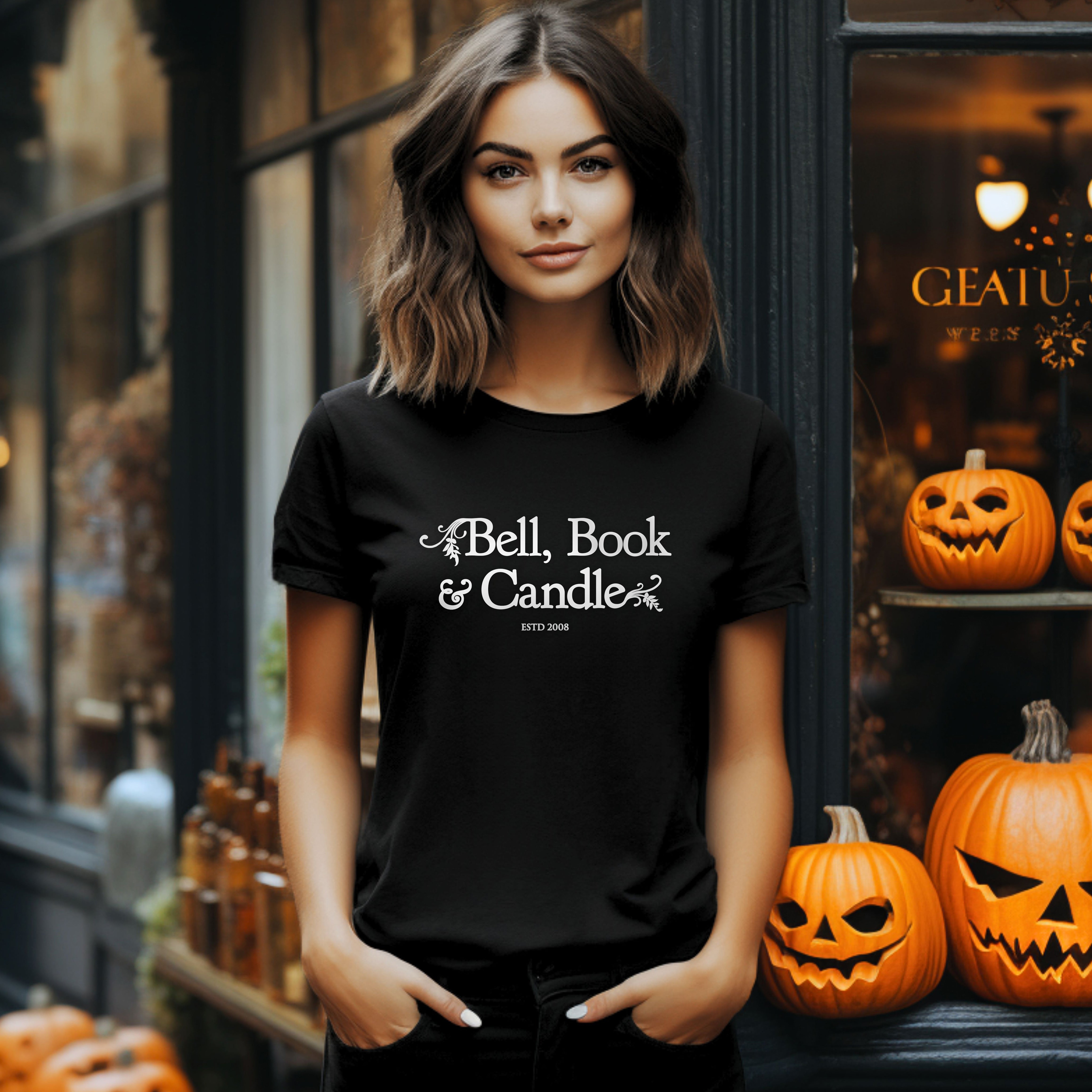 Hallmark-Inspired Good Witch Bell Book & Candle Shop White Logo Tee