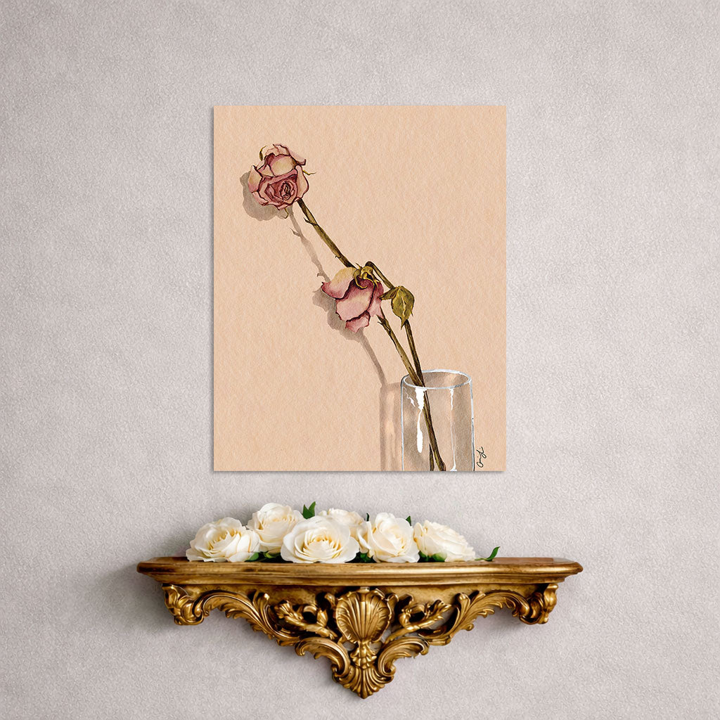 'Against The Wall' Watercolor Print