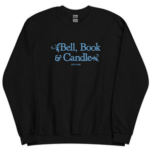 Hallmark-Inspired Good Witch Bell Book & Candle Shop Blue Logo Sweatshirt