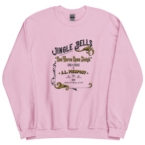 Vintage J. L. Pierpont Jingle Bells Christmas Carol Flyer Sweatshirt