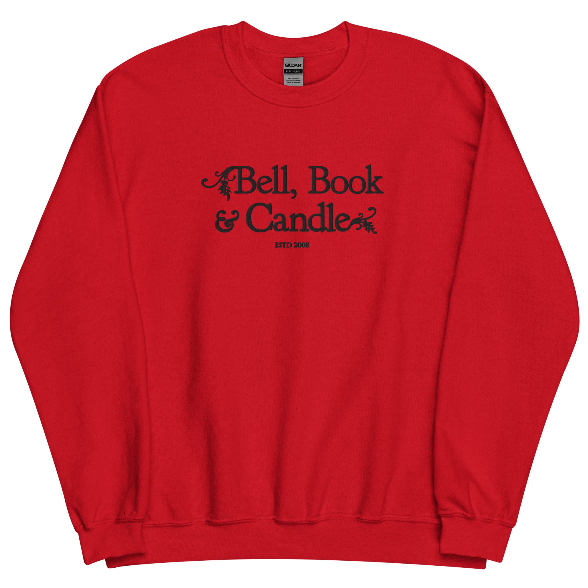 Hallmark-Inspired Good Witch Bell Book & Candle Embroidered Sweatshirt