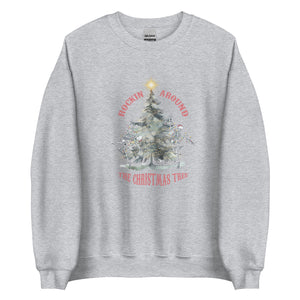 Rockin Around The Christmas Tree Dancing Skeletons Vintage Sweatshirt