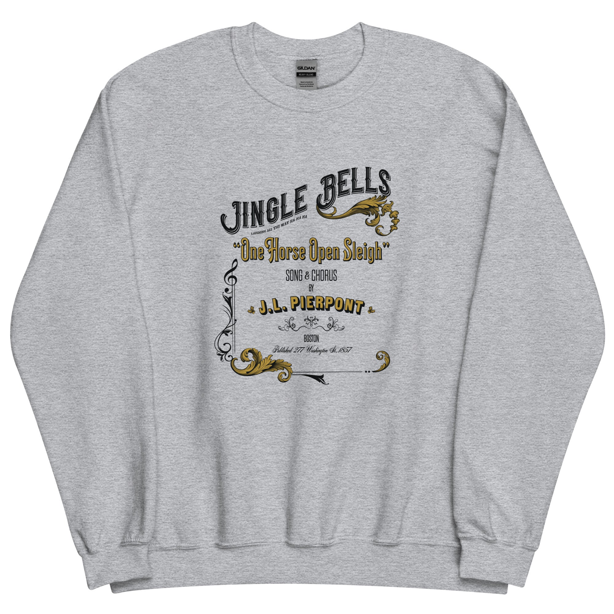 Vintage J. L. Pierpont Jingle Bells Christmas Carol Flyer Sweatshirt