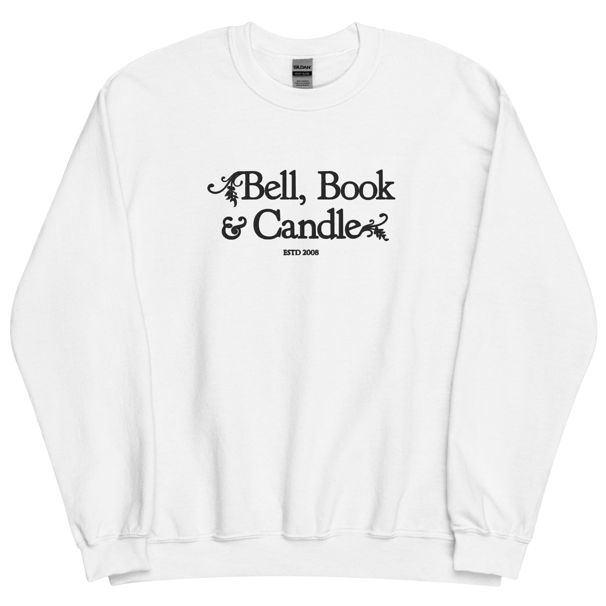 Hallmark-Inspired Good Witch Bell Book & Candle Embroidered Sweatshirt