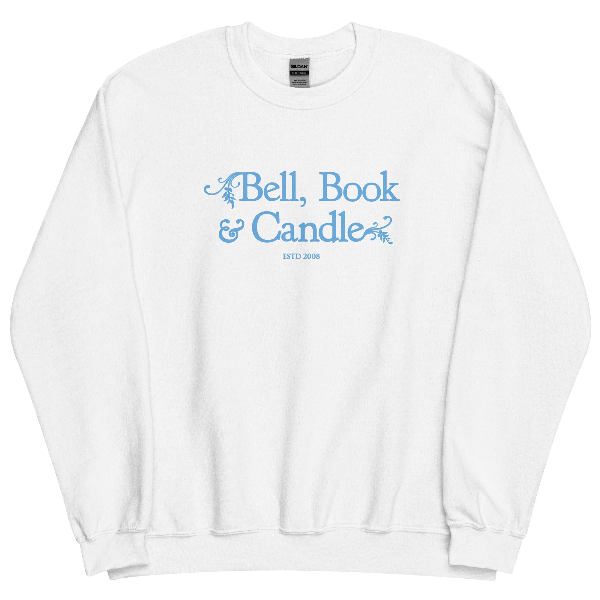 Hallmark-Inspired Good Witch Bell Book & Candle Shop Blue Logo Sweatshirt