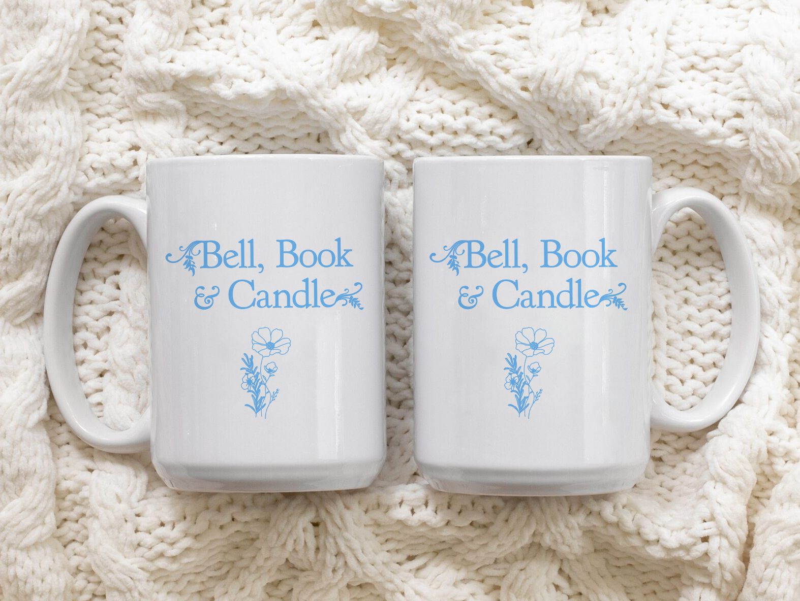 Hallmark-Inspired Good Witch Bell Book & Candle Shop Mugs