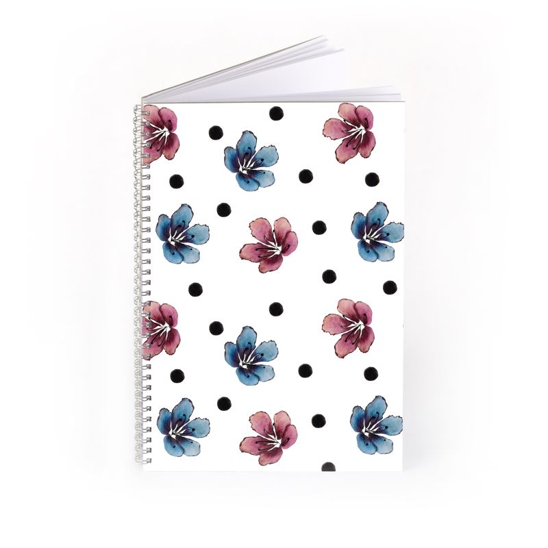 'Flora Dot' Spiral Notebook