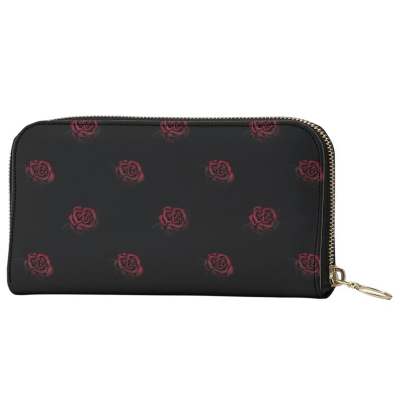 'Deep Rose' Leather Zip Purse