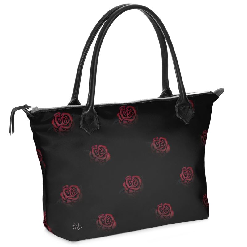 'Deep Rose' Zip-Top Tote