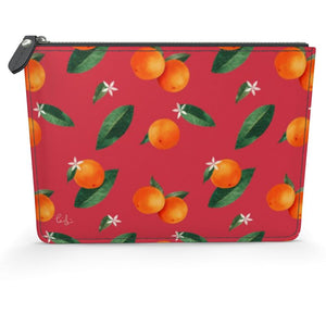 'Midsummer Orange' Leather Pouch