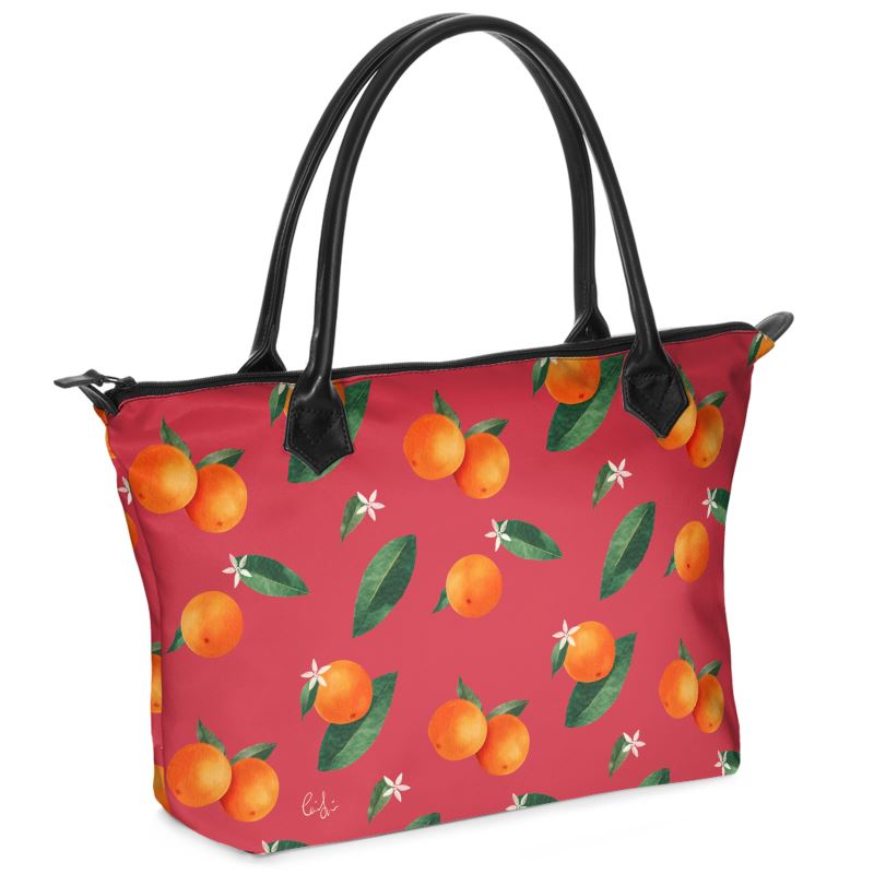'Midsummer Orange' Zip Top Tote