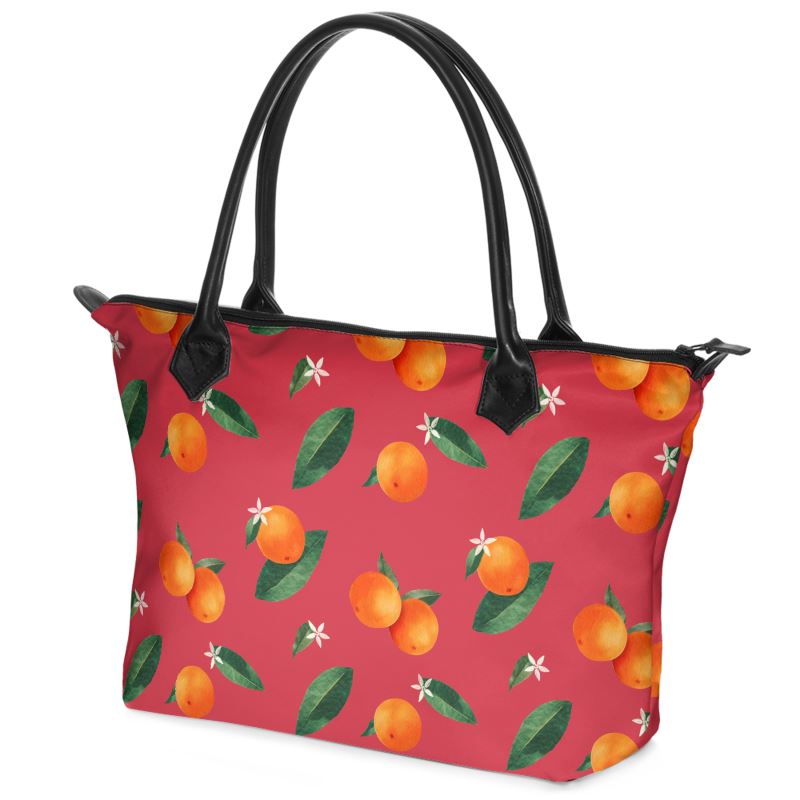 'Midsummer Orange' Zip Top Tote