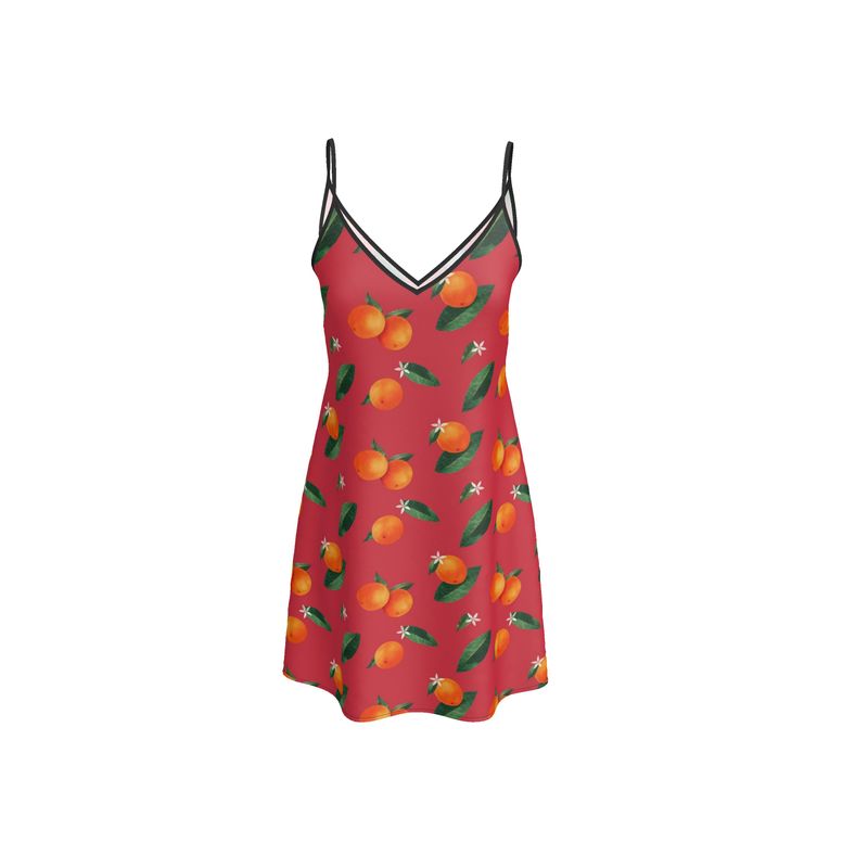 'Midsummer Orange' Slip Dress