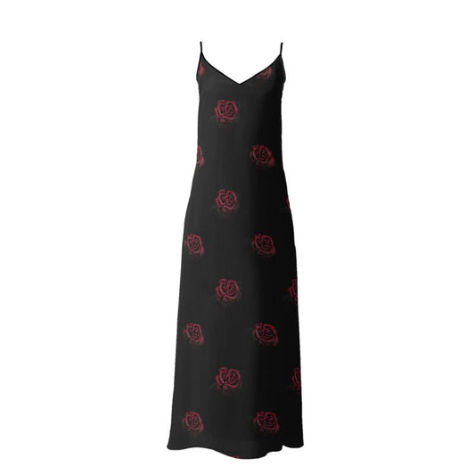 'Deep Rose' Maxi Slip Dress