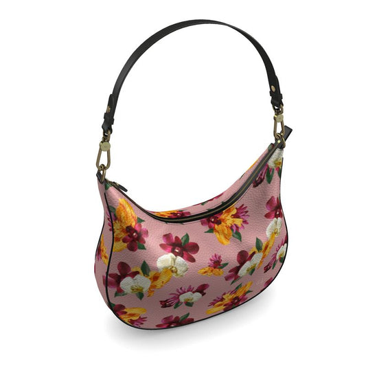 'Orquídea' Curved Hobo Bag