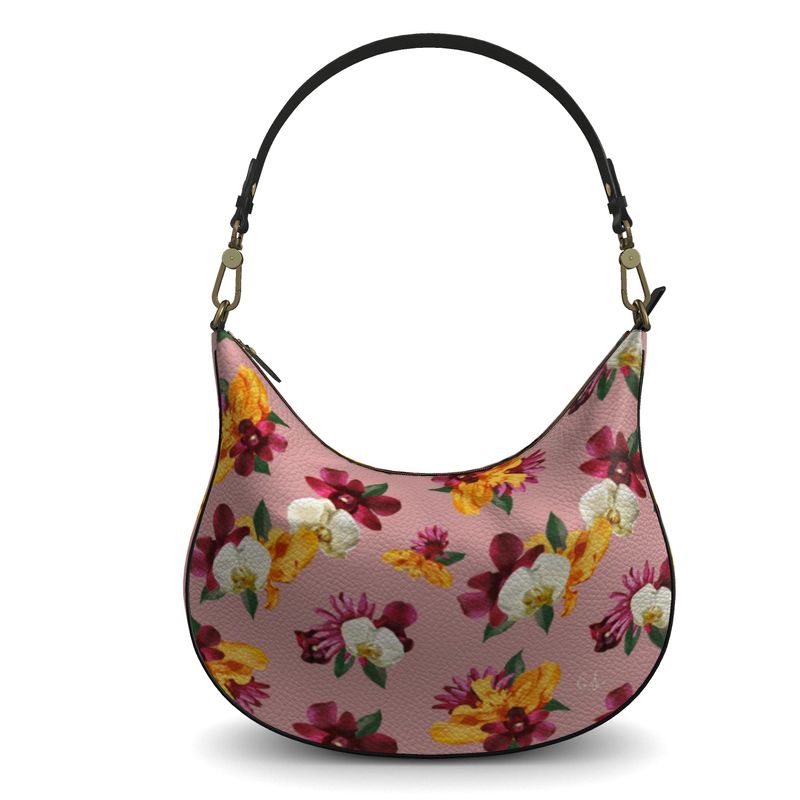 'Orquídea' Curved Hobo Bag
