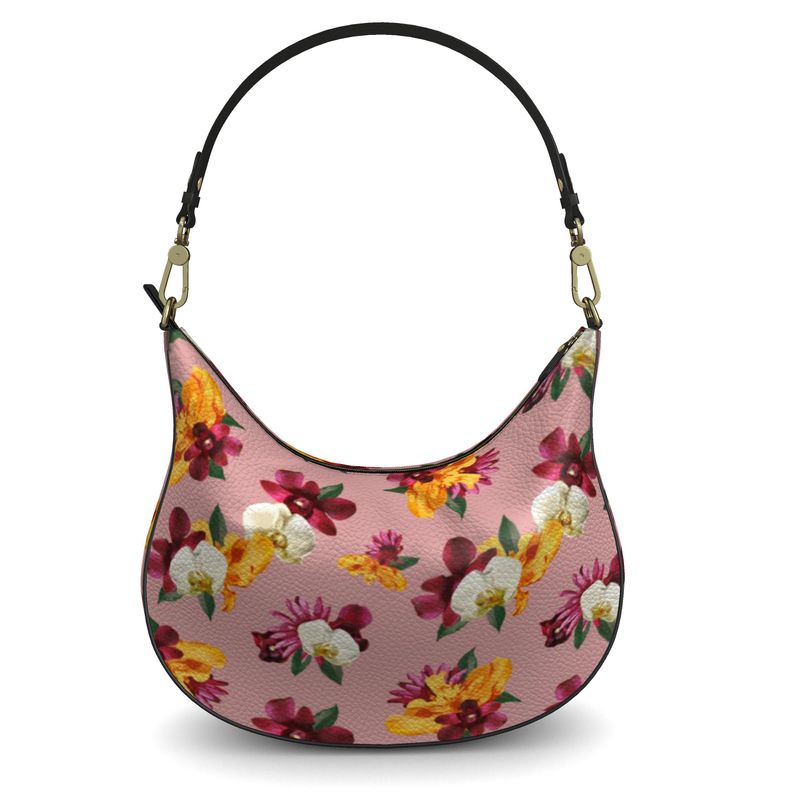 'Orquídea' Curved Hobo Bag