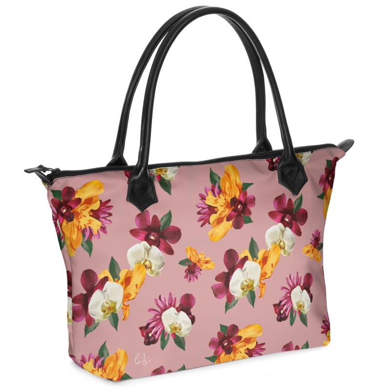 'Orquídea' Zip Top Tote