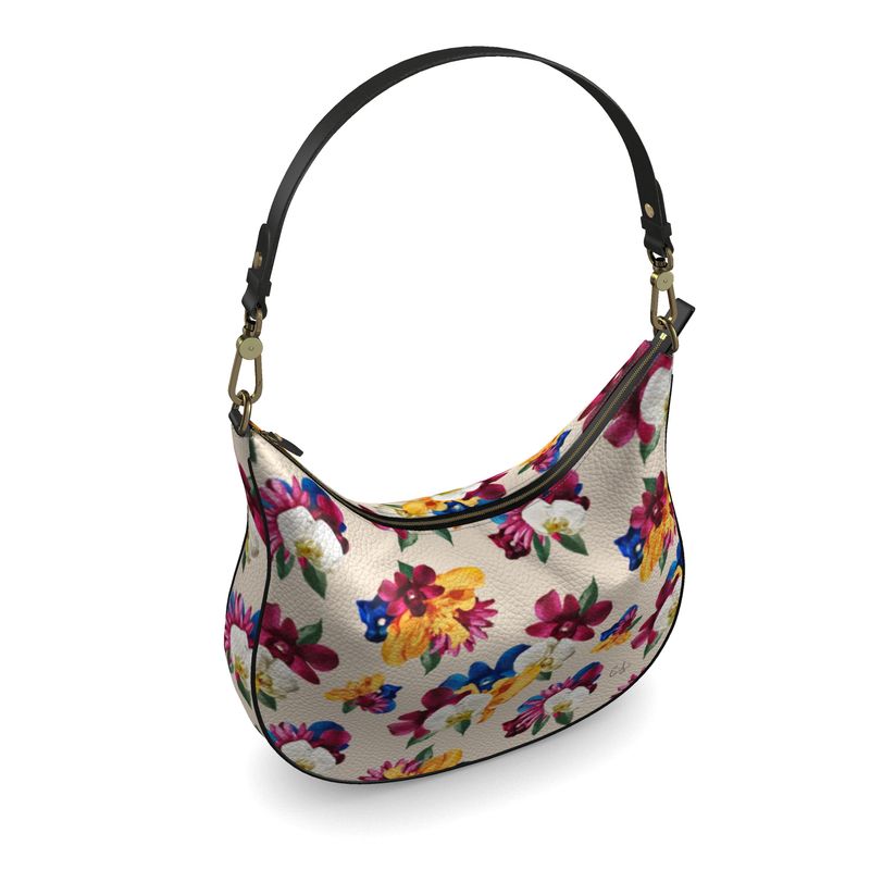 'Orquídea II' Curved Hobo Bag