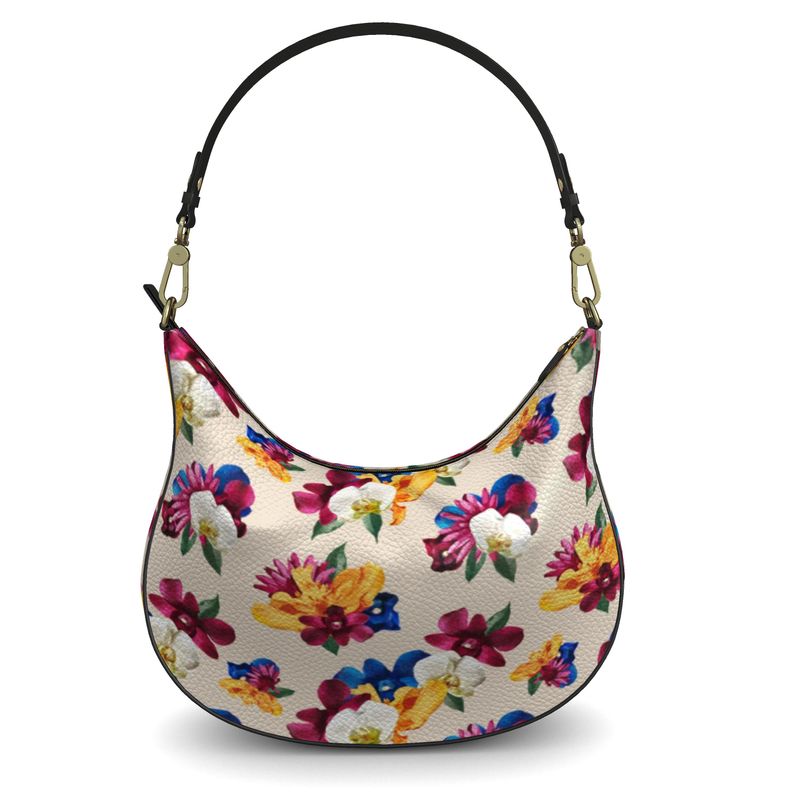 'Orquídea II' Curved Hobo Bag