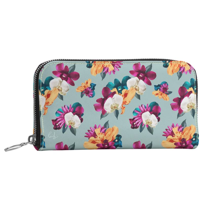 'Orquídea III' Zip Top Wallet