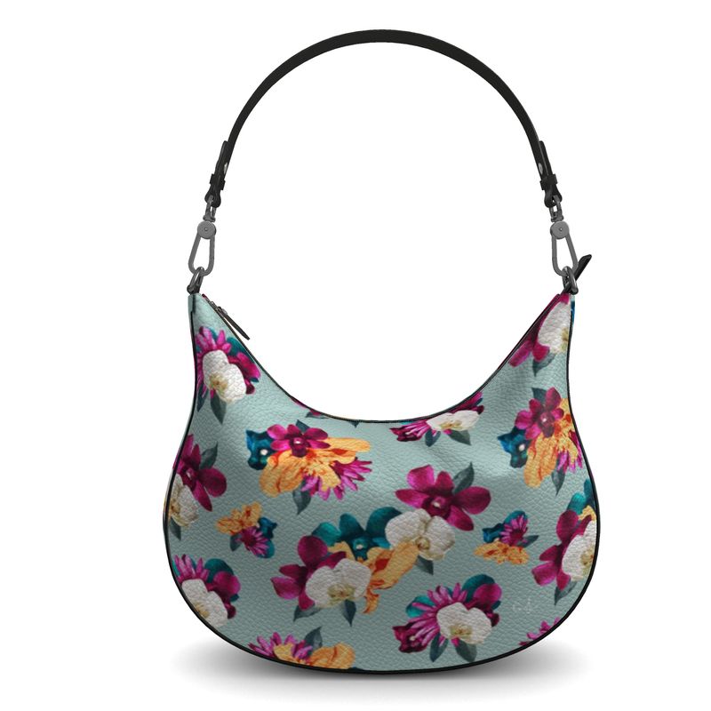 'Orquídea III' Curved Hobo Bag