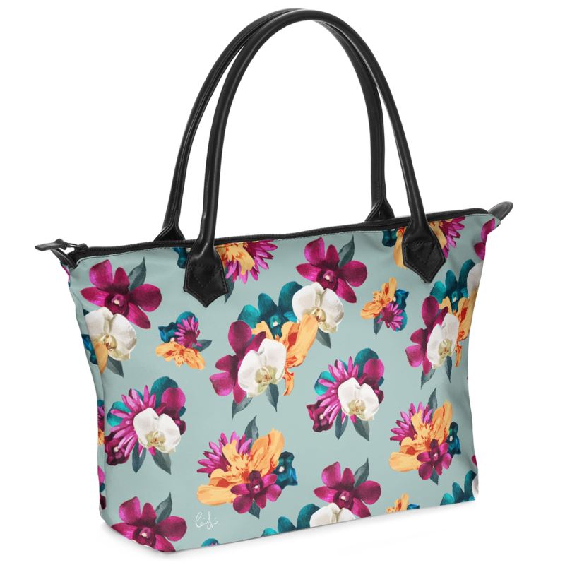 'Orquídea III' Zip Top Tote