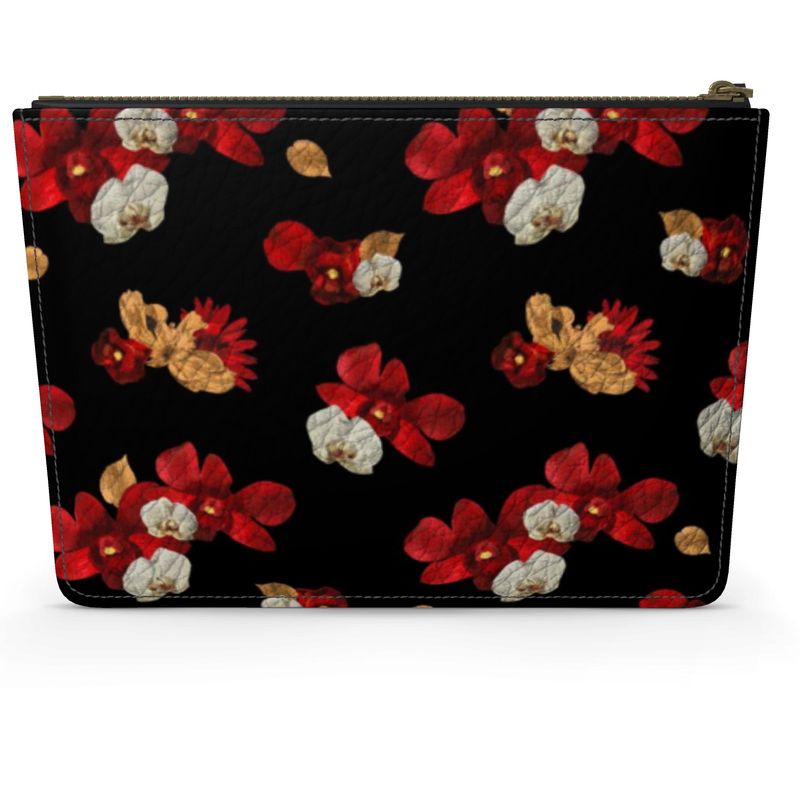 'Orquídea IV' Leather Pouch