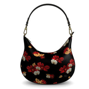 'Orquídea IV' Curved Hobo Bag