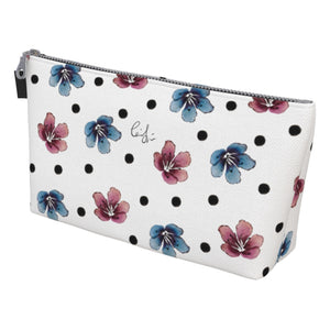 'Flora Dot' Canvas Makeup Bag