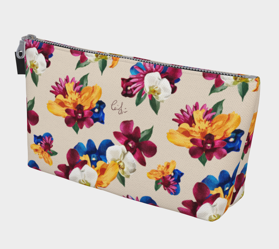 'Orquídea II' Canvas Makeup Bag