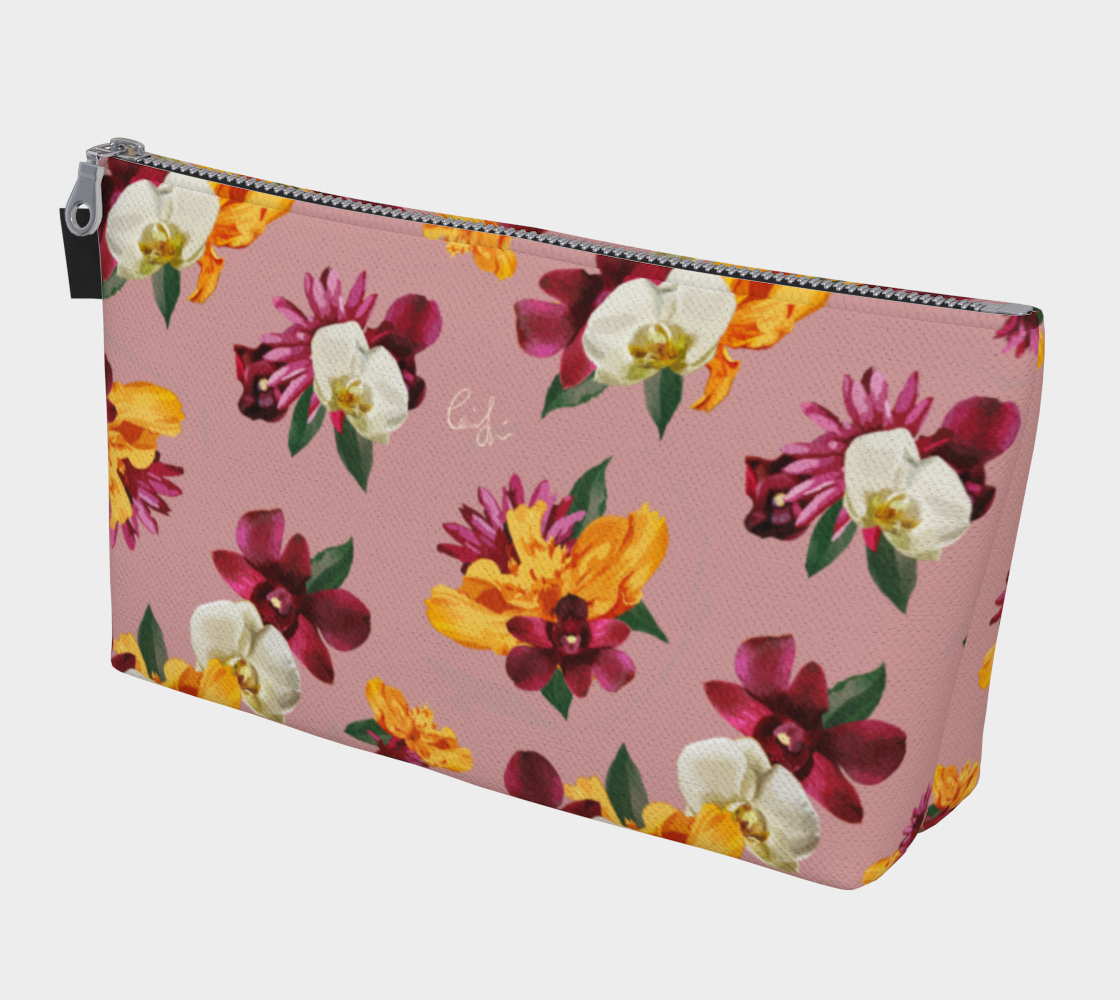 'Orquídea' Canvas Makeup Bag