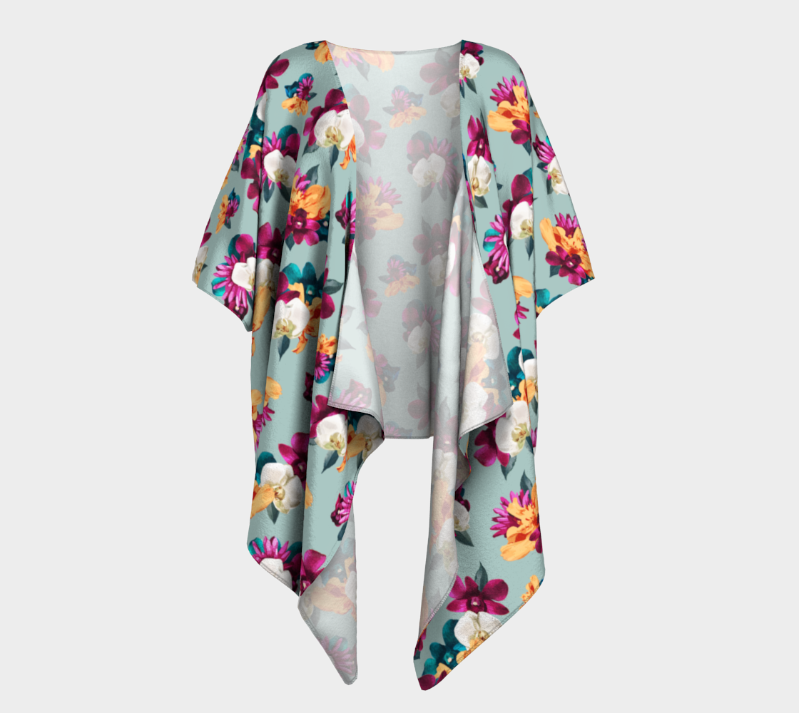 'Orquídea III' Draped Kimono