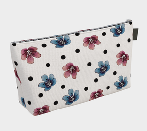 'Flora Dot' Canvas Makeup Bag