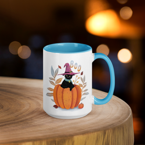 Magical Black Cat In A Pumpkin Coffee Mug