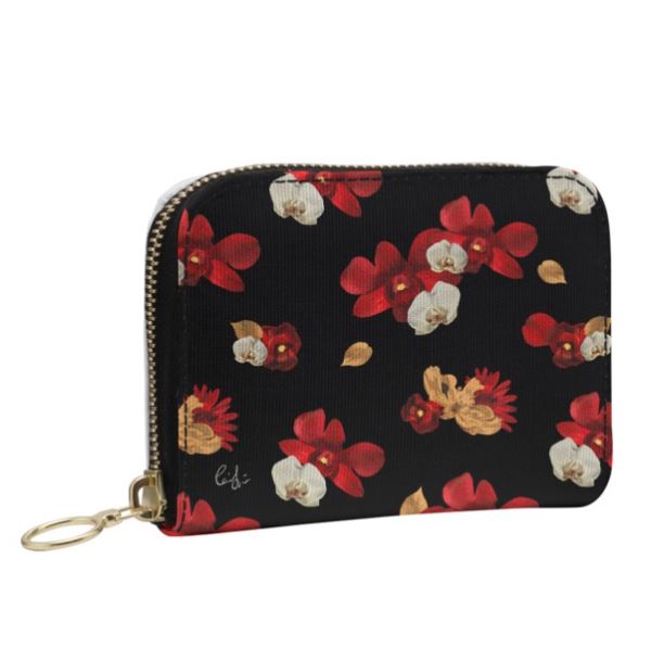 'Orquídea IV' Mini Zip Top Wallet