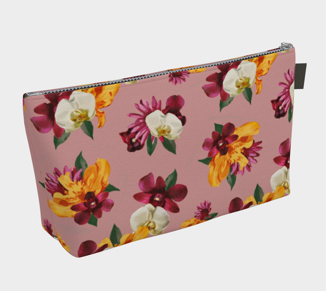 'Orquídea' Canvas Makeup Bag