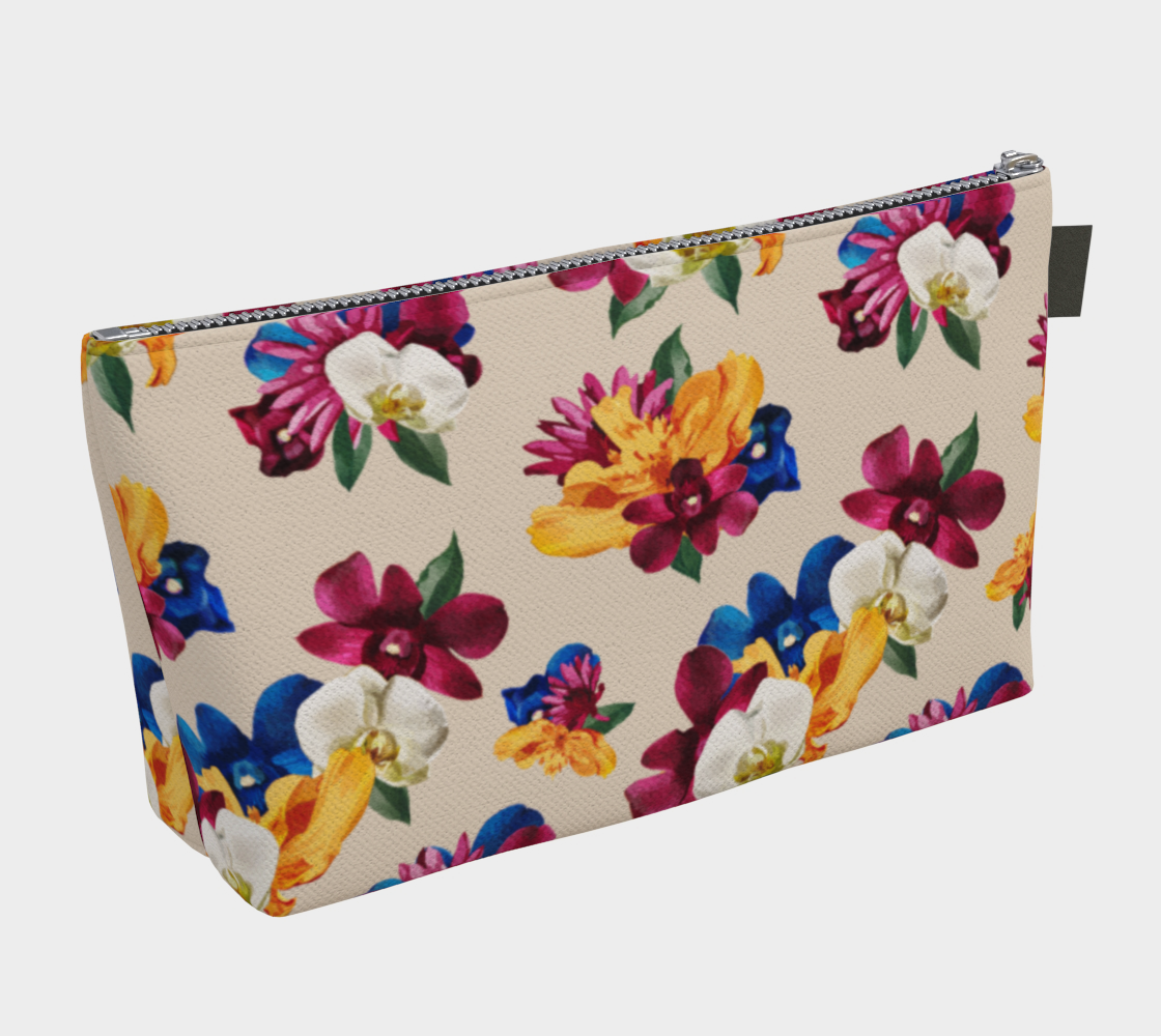 'Orquídea II' Canvas Makeup Bag